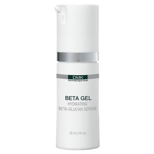 DMK Beta Gel serum bottle on a white background