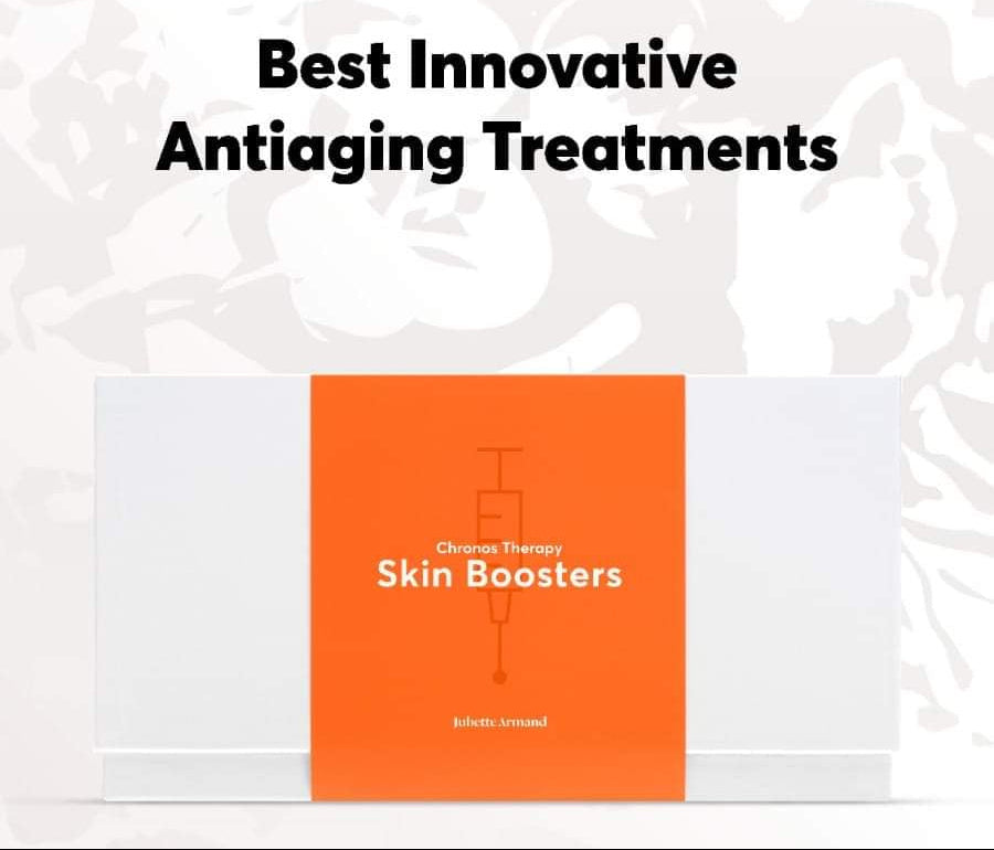 Aesthetic Awards 2023 Best Innovative Antiaging Treatments with Skin Boosters Chronos Therapy on a white background